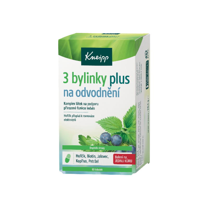 KNEIPP 3 bylinky na odvodnění plus 60 tobolek