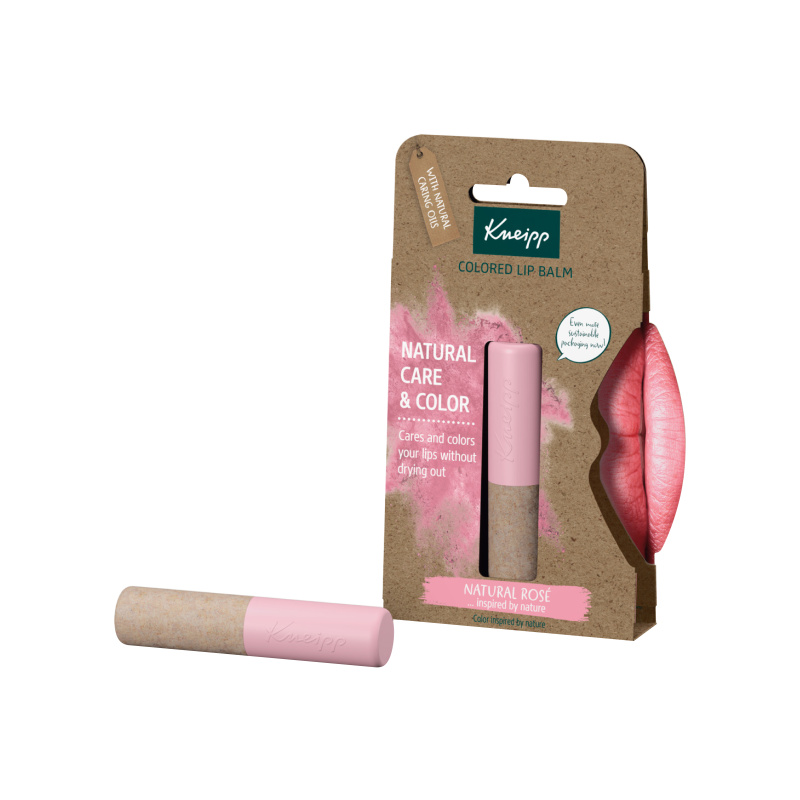 Kneipp Natural Care & Color barevný balzám na rty odstín Natural Rosé 3,5 g