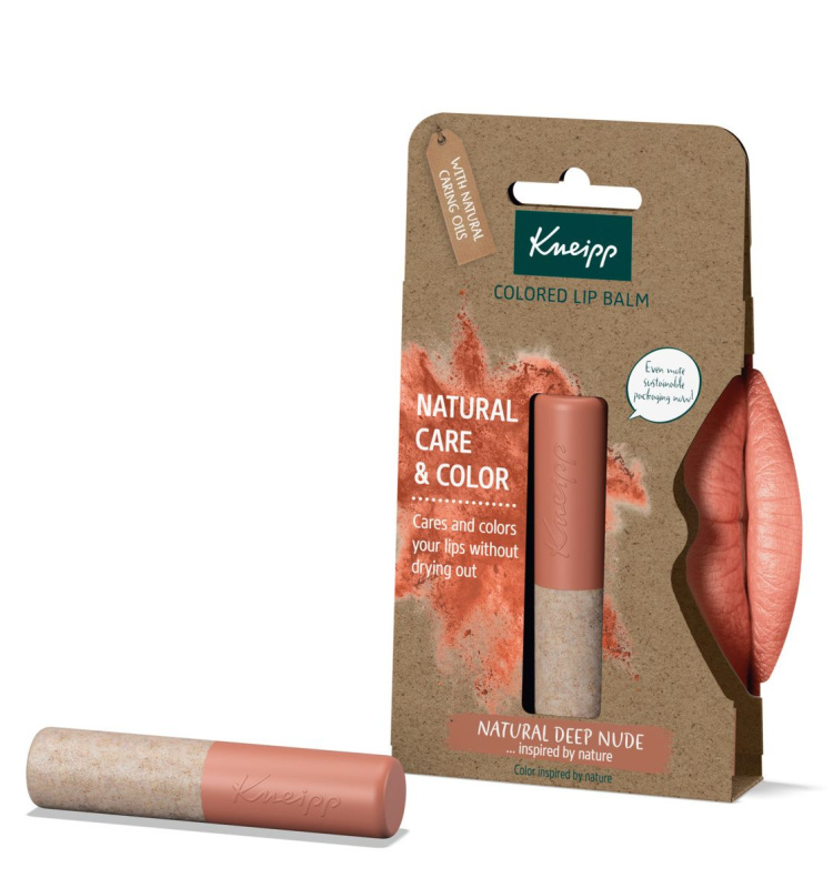 Kneipp Natural Care & Color barevný balzám na rty odstín Natural Dark Nude 3,5 g