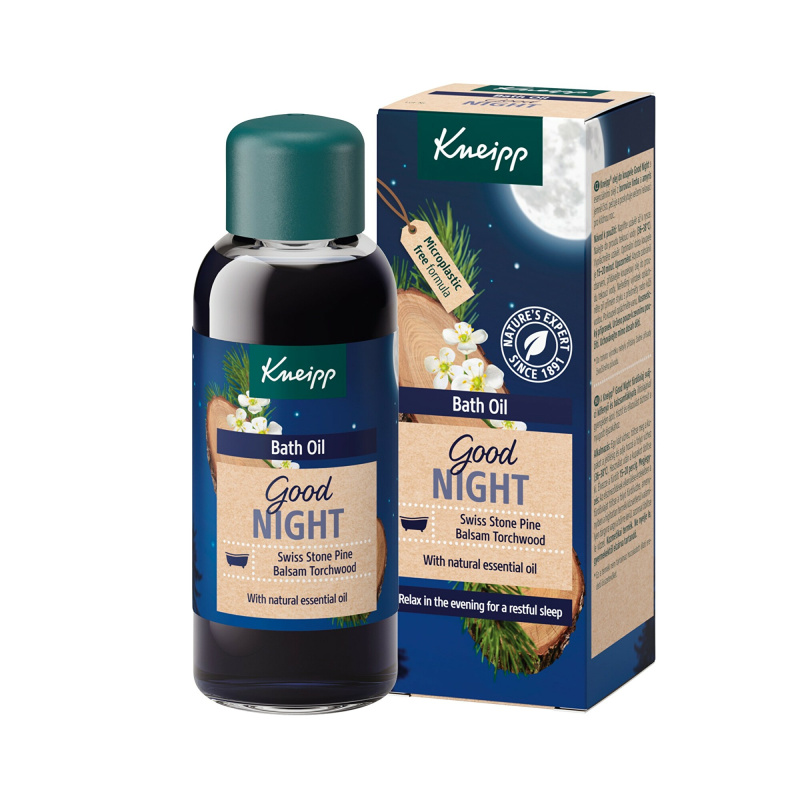 Kneipp Good Night zklidňující koupelový olej Swiss Stone Pine & Balsam Torchwood 100 ml