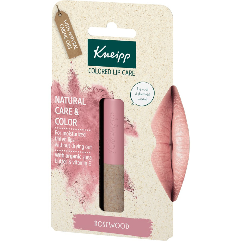 Kneipp Rosewood barevný balzám na rty
