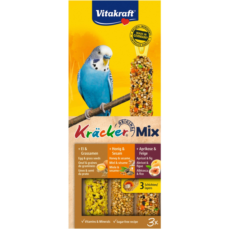 Kracker VITAKRAFT Sittich Honey + Egg + Fruit 3 ks