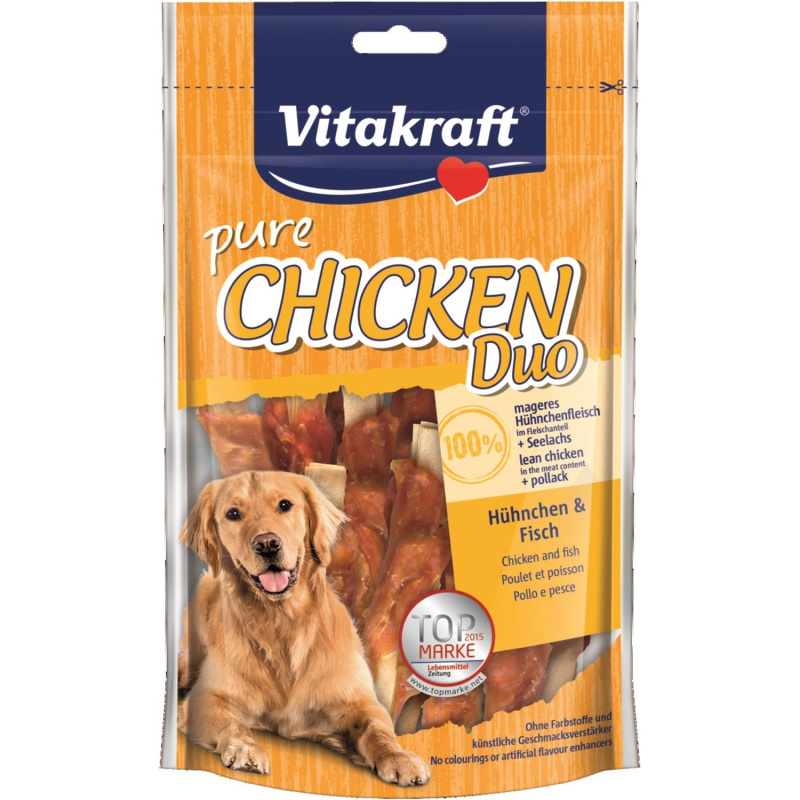 Vitakraft Pochoutka pro psy Pure Chicken Duo kuře a ryba 80 g