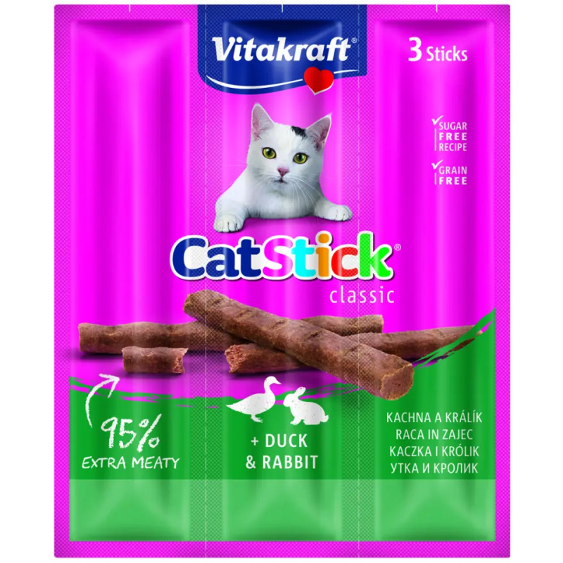 Vitakraft Cat Stick králík a kachna 3x6 g