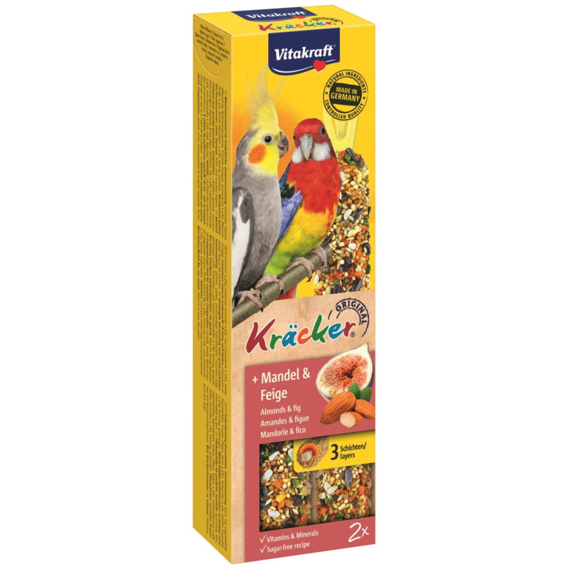 Vitakraft Kräcker střední papoušek mandle a fík 2 ks