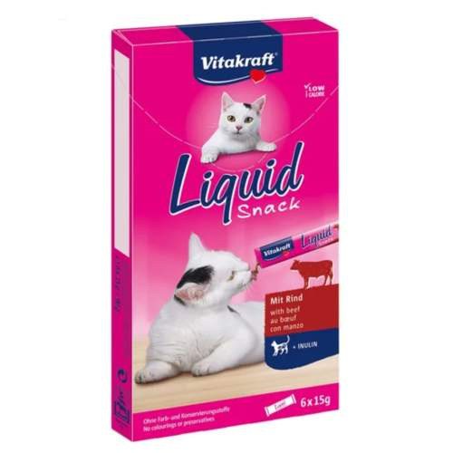 Vitakraft Liquid Snack hovězí a inulin 6x15 g