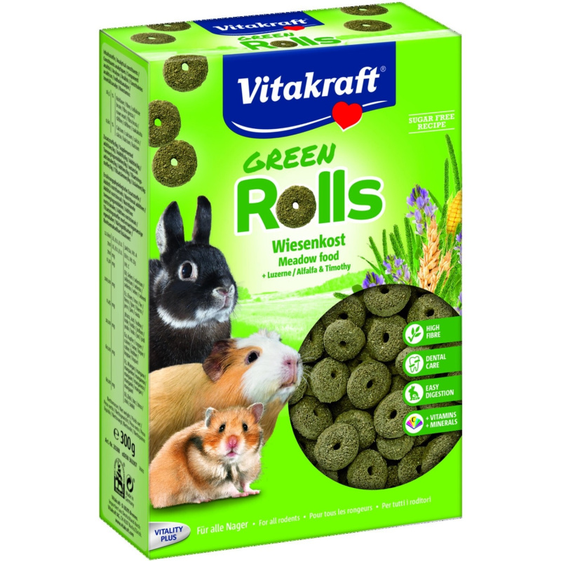 Vitakraft Doplňkové krmivo pro hlodavce Green Rolls 300 g