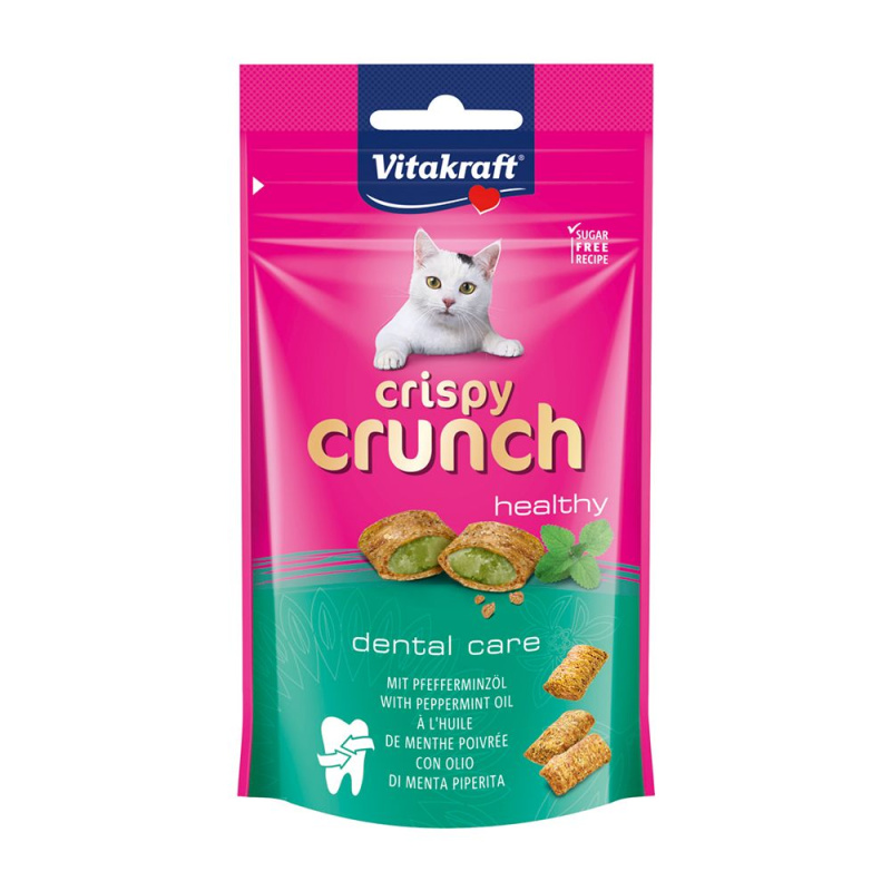 Vitakraft Pochoutka pro kočky Crispy Crunch Dental Care 60 g