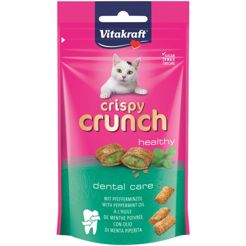 Vitakraft Pochoutka pro kočky Crispy Crunch Dental Care 60 g