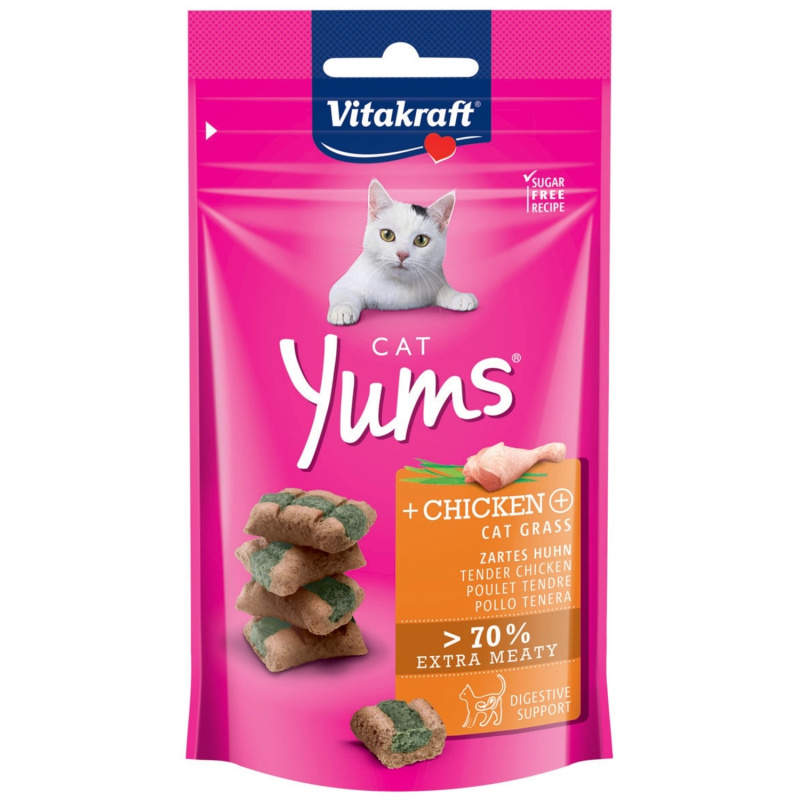 VITAKRAFT Cat Yums Huhn & Katzengras 40 g