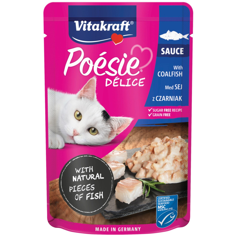Vitakraft Cat Poésie DéliSauce kapsa treska tm. 85g