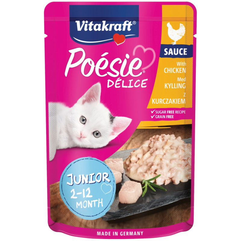 Vitakraft Cat Poésie DéliSauce kapsa junior kuřecí 85g
