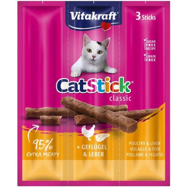 Vitakraft Cat pochoutka Stick Clasic Poultry/Liver 3ks