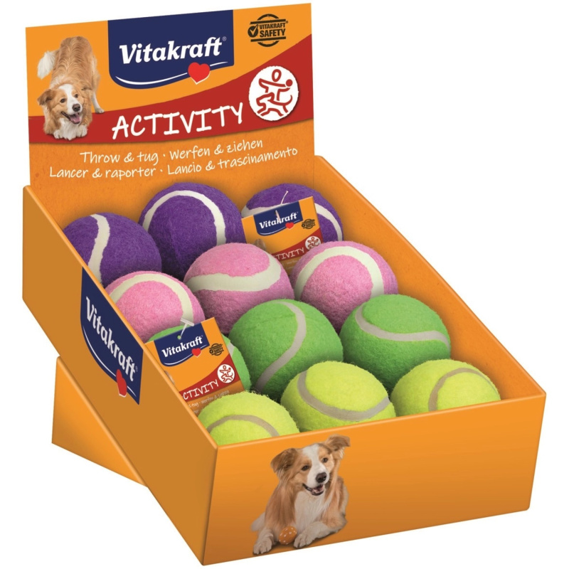 Vitakraft Hračka pro psy míček tenisový, různé druhy, 6,5 cm