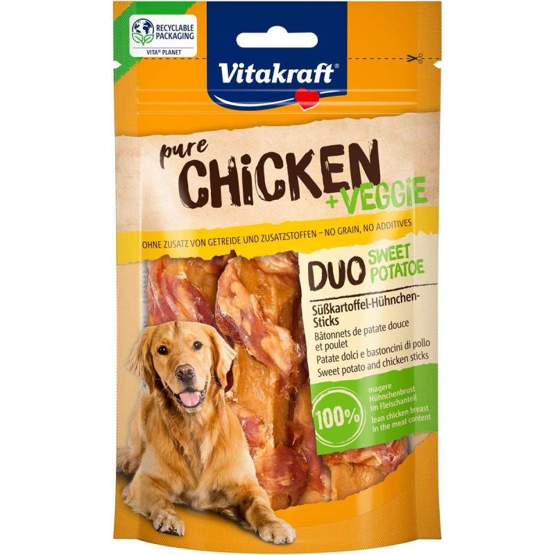 Vitakraft Chicken Duo Veggie batátové tyčinky s kuřecím masem pro psy