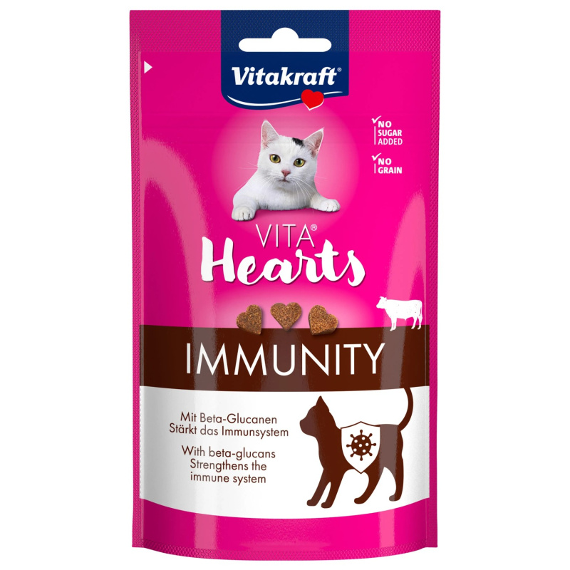 Vitakraft Vita Hearts Immunity hovězí pamlsky pro kočky
