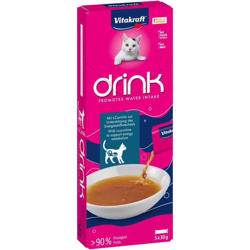 Vitakraft Cat Drink losos + L-Carnitin 5x30 g