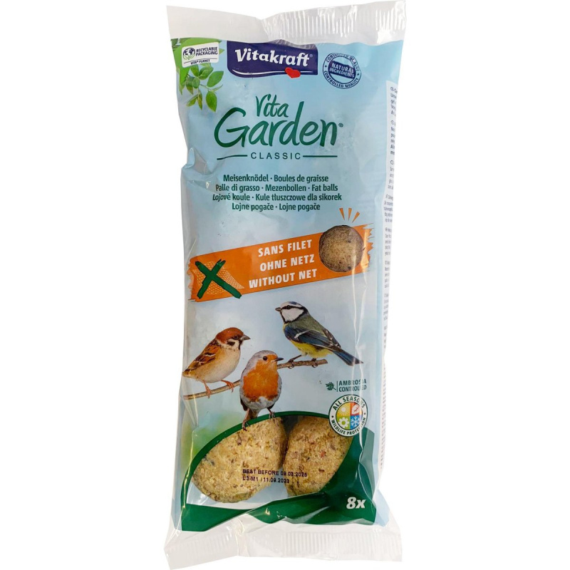 Vitakraft Lojové koule pro ptáky bez síťky (8×85 g)