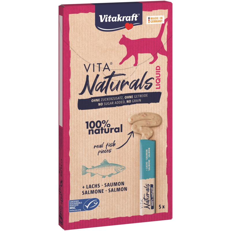 Vitakraft Vita Naturals Liquid losos 5x15 g