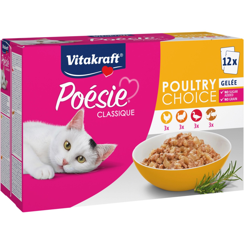 Vitakraft Poésie Classique Gelée drůbeží 12x85 g