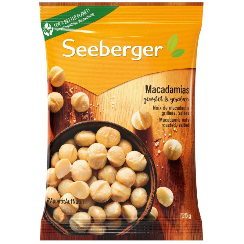Seeberger Makadamové ořechy pražené solené