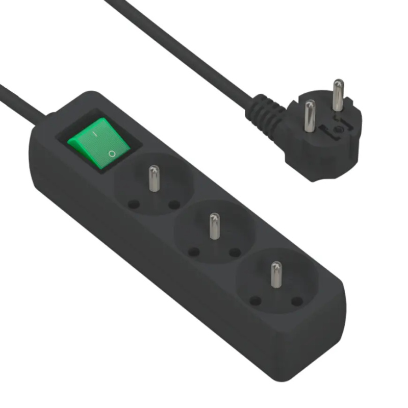 PRODLUŽOVACÍ PŘÍVOD 3 ZÁSUVKA S VYPI 3X1 S/U 3M 24346 G