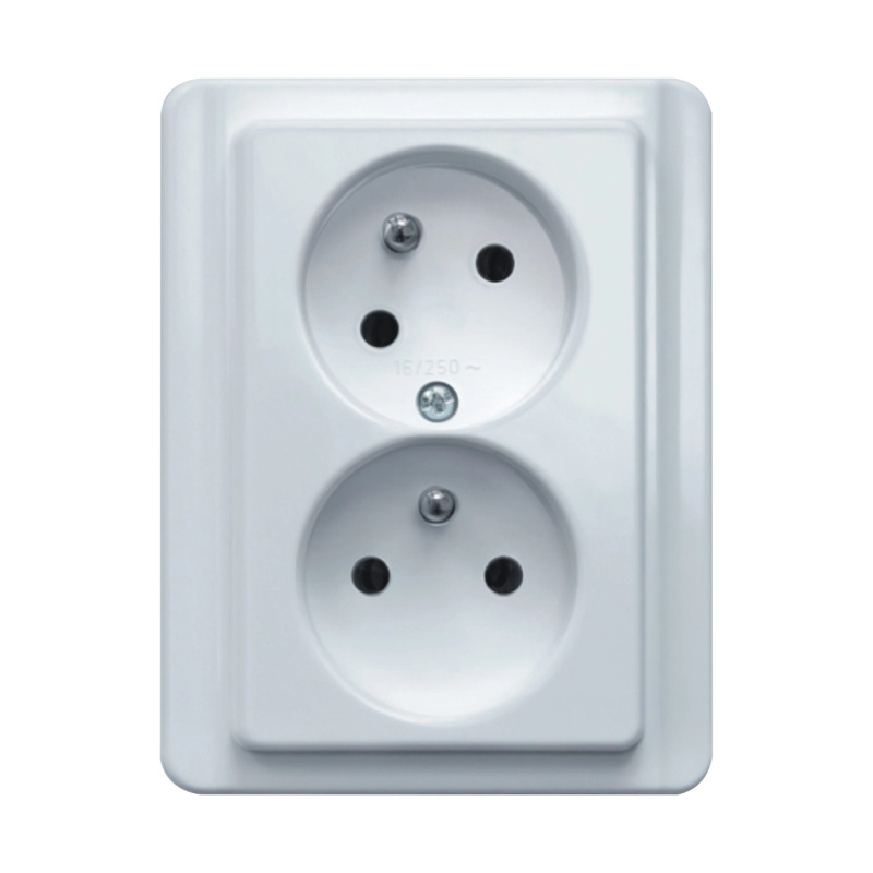 Zásuvka dvojitá bílá