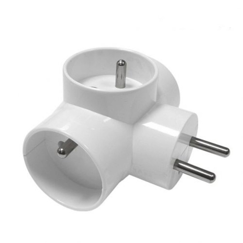 Rozbočka kulatá, 3x zásuvka