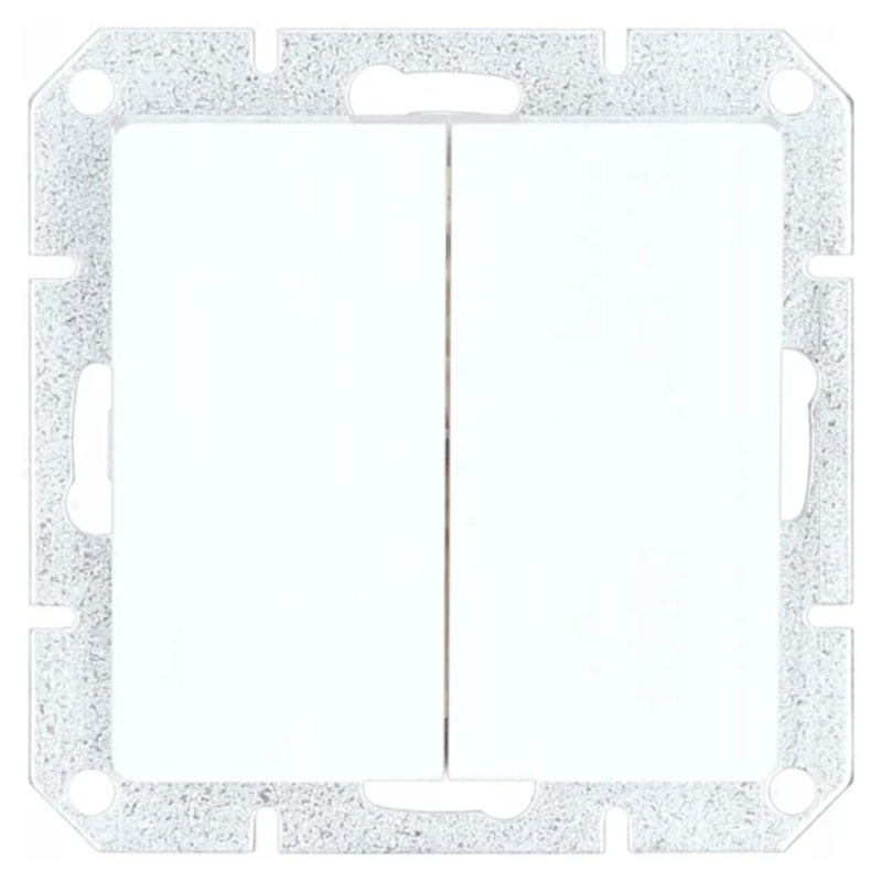 Přepínač dvojitý Medium, bílá