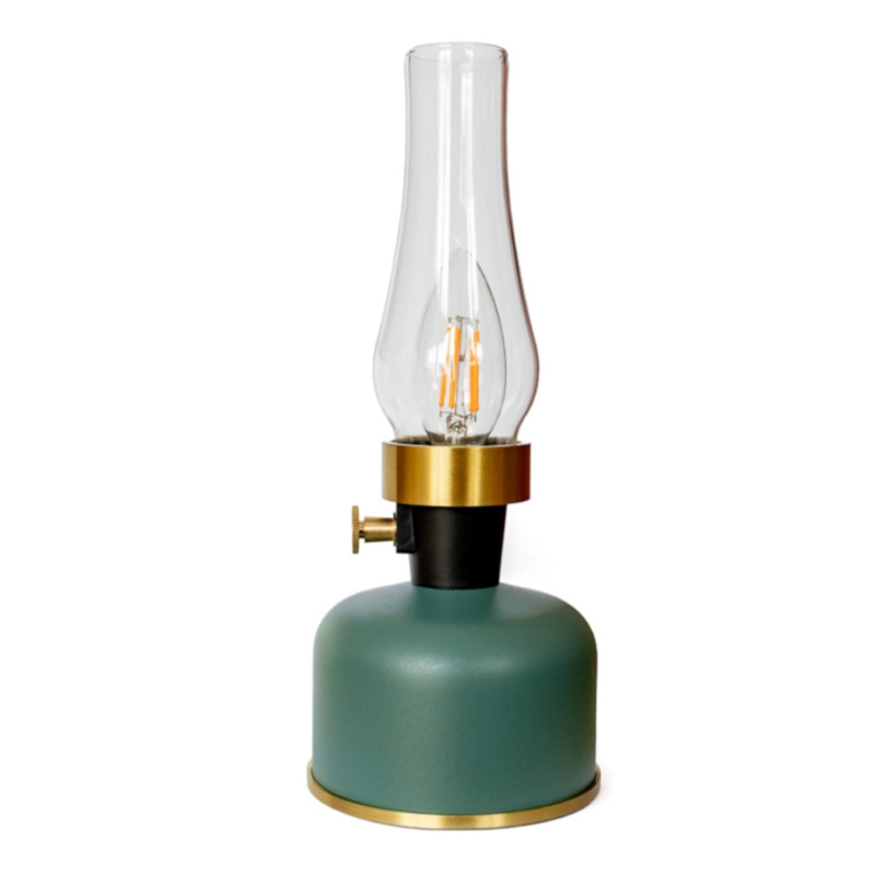 Stolní lampa Olia USB IP44 green