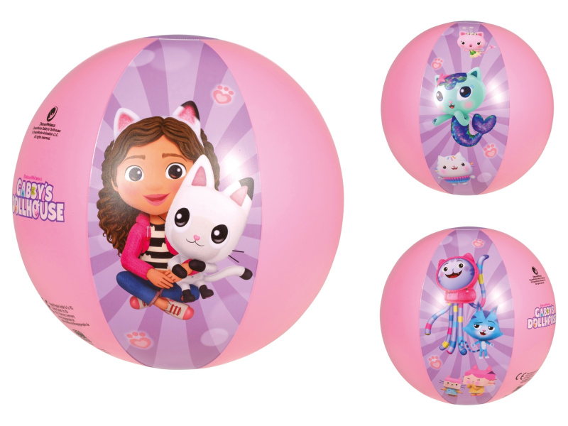 Gabby´s Dollhouse Plážový míč / Plavecký kruh / Dětská matrace / Plavecké rukávky (16167 plážový míč)