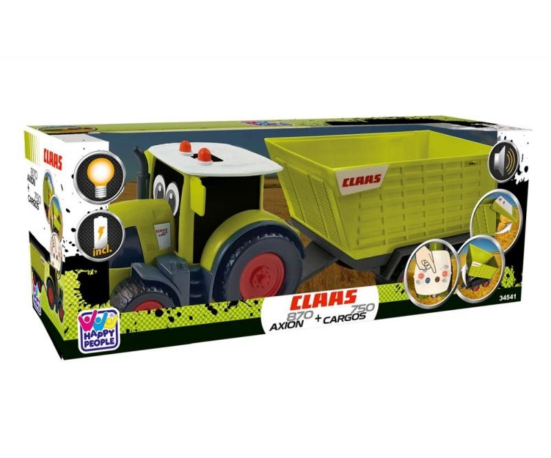 HAPPY PEOPLE Traktor s přívěsem CLAAS KIDS AXION 870 + CARGOS 750