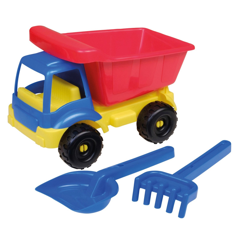 Happy People Hrací sada na pískoviště - výklopný náklaďák s lopatou a hrabičkami