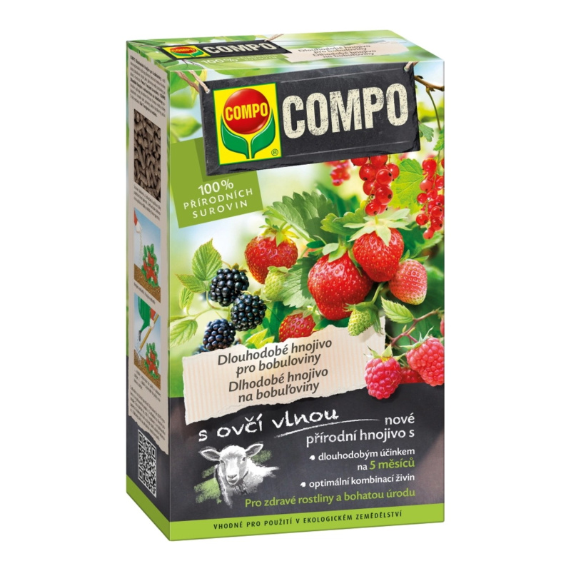 COMPO Dlouhodobé hnojivo pro bobuloviny s ovčí vlnou 750