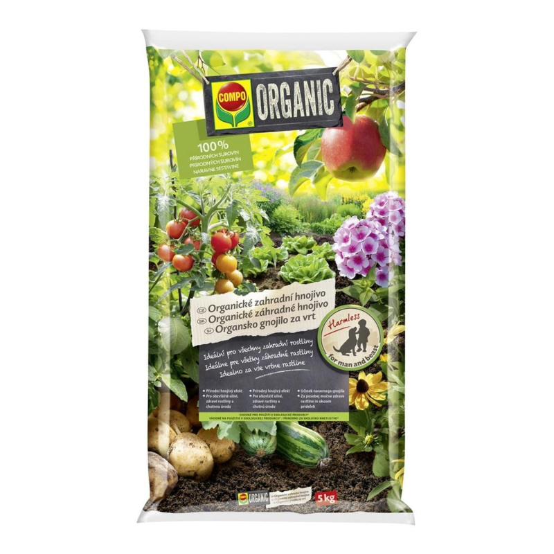 COMPO Organické zahradní hnojivo 5 kg