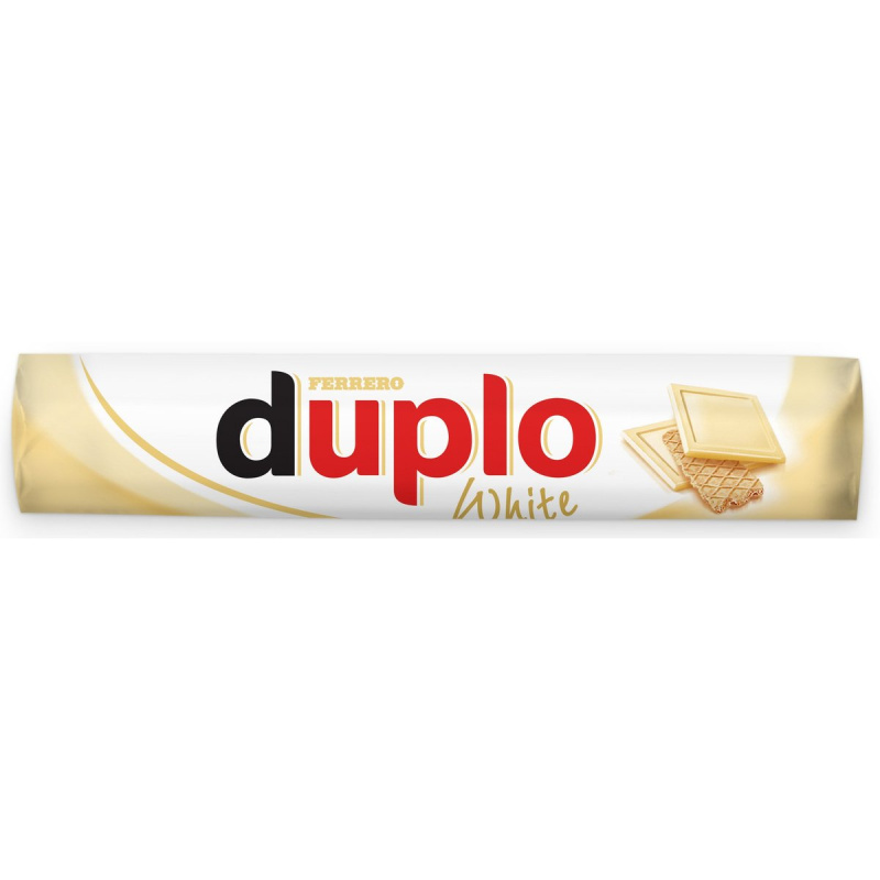 Ferrero Duplo Bílé Oplatka s polevou z bílé čokolády a lískooříškovou náplní