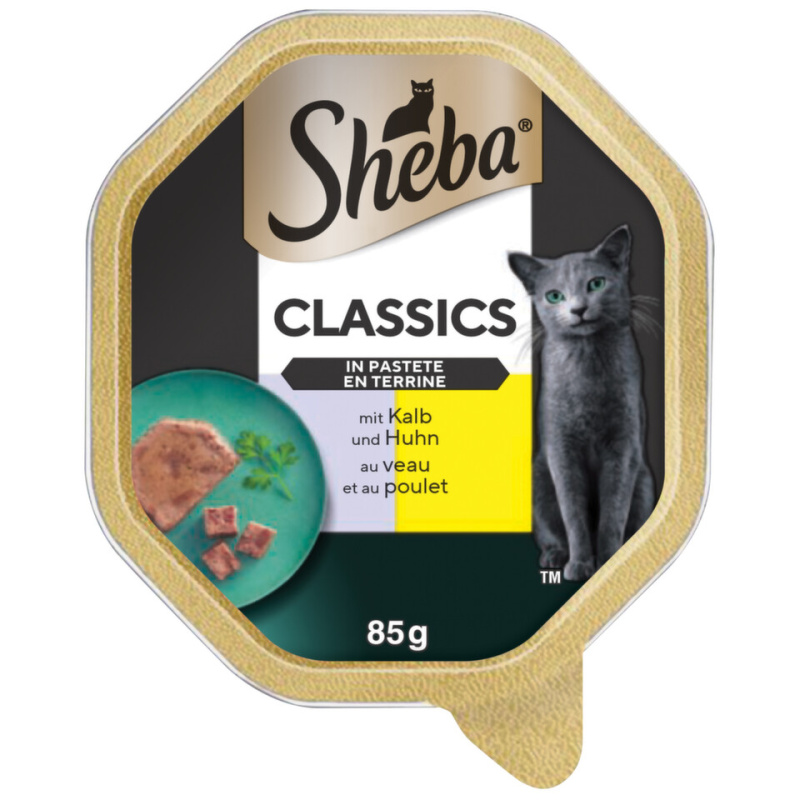 Sheba vanička Telecí a kuřecí paštika 85g