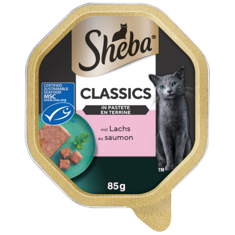 Sheba vanička Losos paštika 85g
