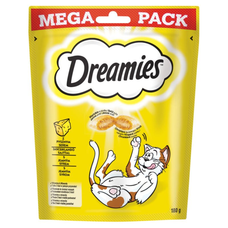Dreamies kočka pochoutka Mega Pack se sýrem  180g