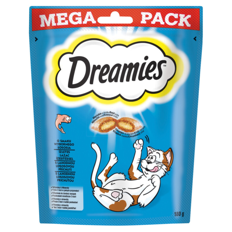Dreamies kočka pochoutka Mega Pack s lososem  180g