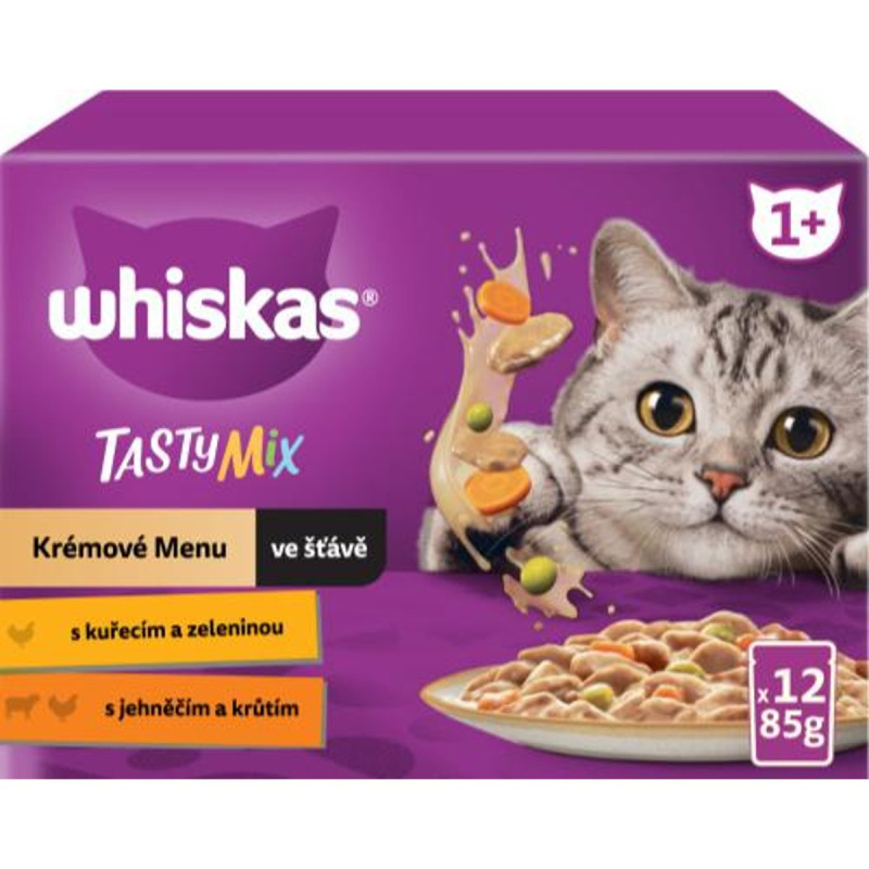 Whiskas Creamy Creations kapsička pro kočky ve šťávě (12×85 g)