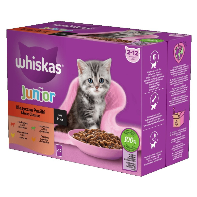 Whiskas Junior Klasický Výběr Ve Šťávě - 12x85g