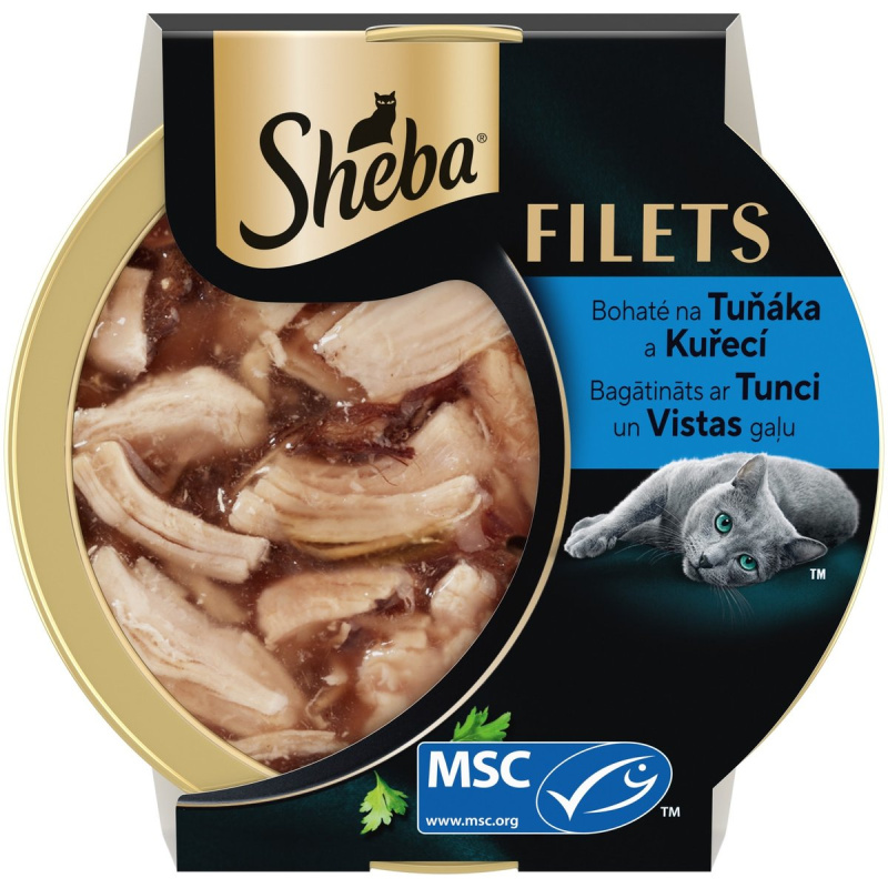Sheba Filets s kuřecím a tuňákem