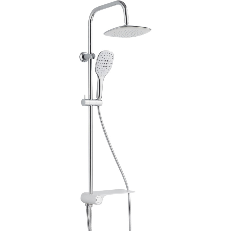 Sada hlavové sprchy Aquastar přepínač boční chromová/bílá