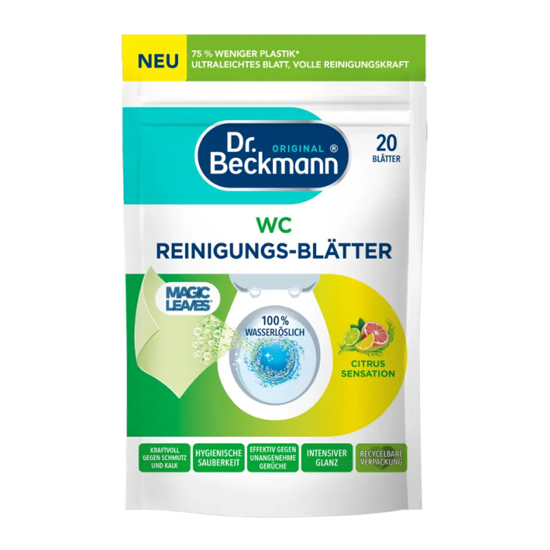 Dr. Beckmann Rozpustné čisticí papírky na WC Citrus Sensation 20 ks