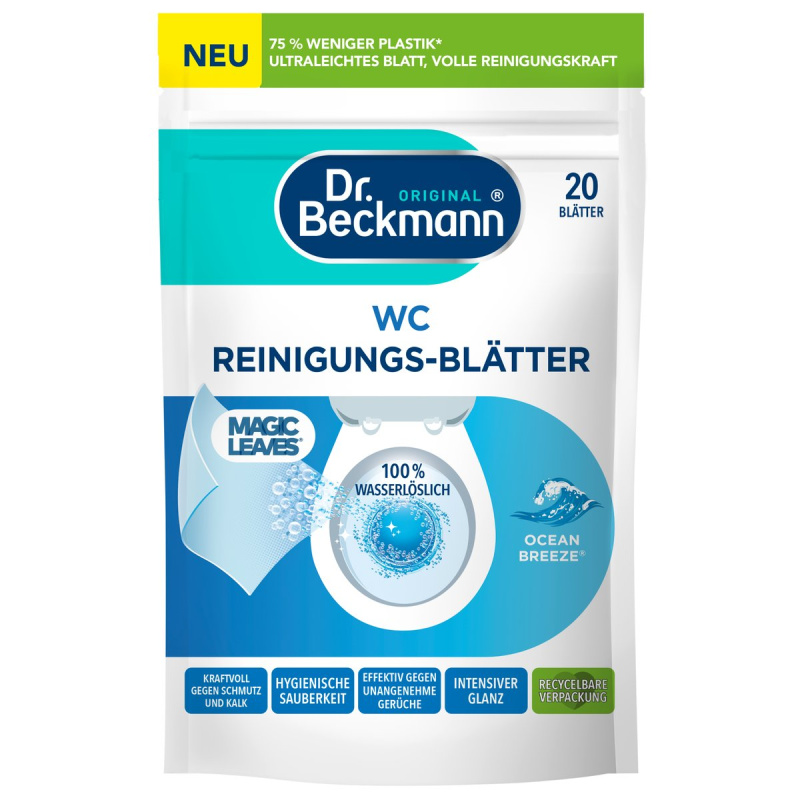 Dr. Beckmann Magic Leaves Ocean Breeze WC čisticí listy