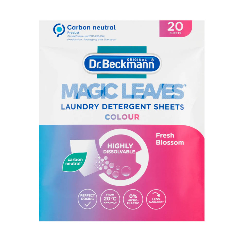 DR.BECKMANN Magic Leaves Color Fresh Blossom Prací ubrousky 20 kusů