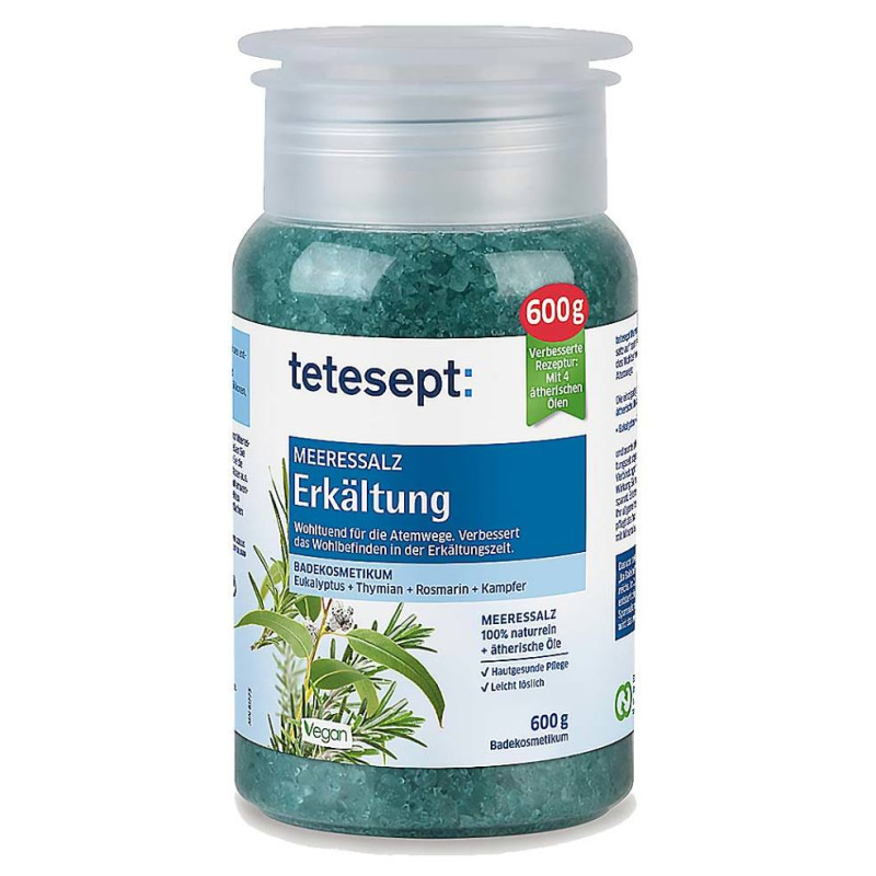 Tetesept Sea Bath Salt Cold zklidňující sůl do koupele 600 g