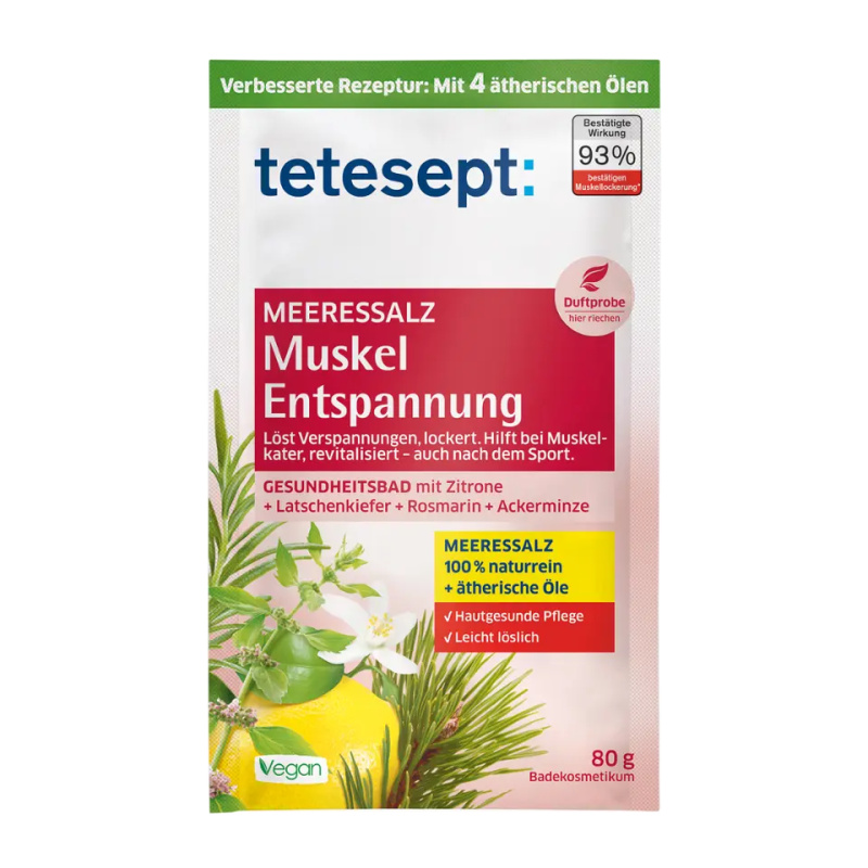 Tetesept Uvolnění svalů mořská sůl do koupele 80 g