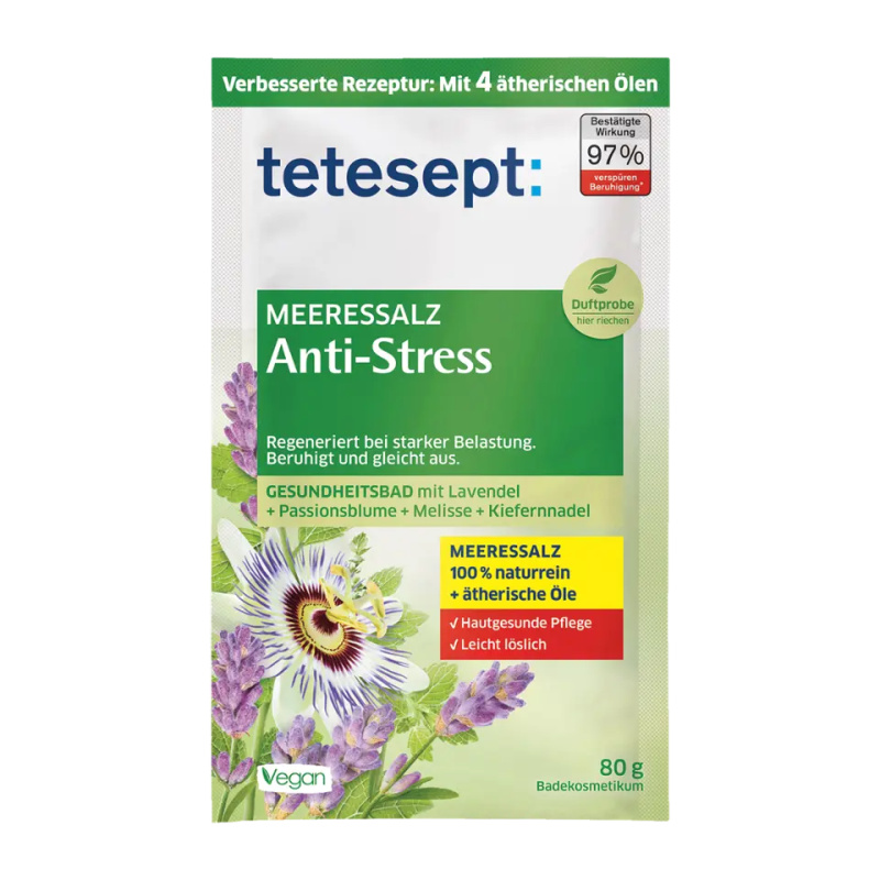 TETESEPT Mořská sůl do koupele Protistresová 80 g